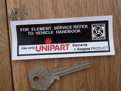 British Leyland, Unipart & Coopers Element Sticker - 3.75"