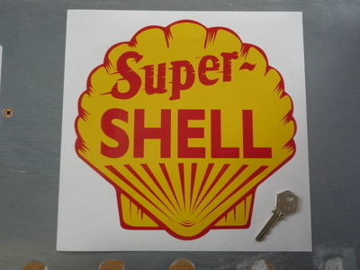 Shell Super Sticker - Yellow Background - 10" or 12"