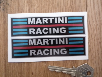 Martini Racing Streaked Stickers on Silver. 4