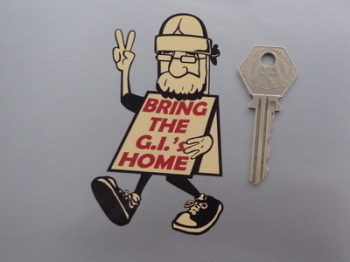 Bring The GIs Home Protester Sticker. 4".