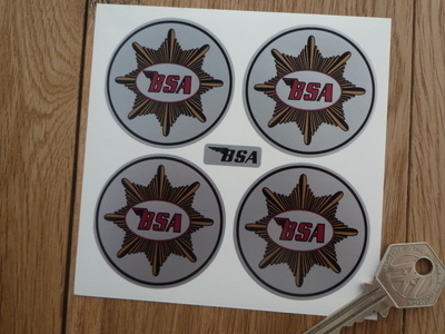 BSA Gold Star Stickers. 50mm Set of 4.