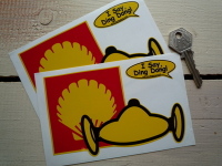 Shell Le Mans Style Stickers. 5" Pair.
