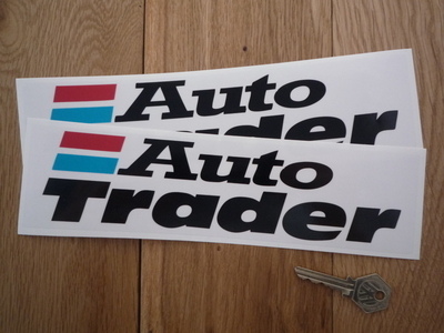 Auto Trader Oblong Clear or White  Background Stickers. 10