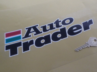 Auto Trader White Detail Oblong on Clear Background Stickers. 10