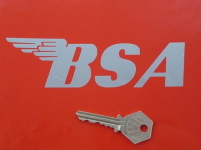 BSA Cut Vinyl Rounded Style Gas Tank Stickers. 4", 5" or 6" Pair.