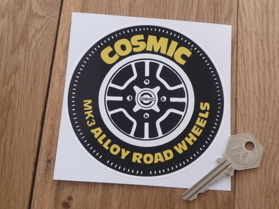 Cosmic Mk3 Alloy Road Wheels Tyre Sticker. 4.25