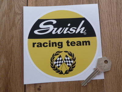 Swish Racing Team Circular Sticker. 5".