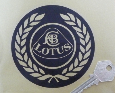 Lotus Black & Clear Garland Roundel Sticker. 4".