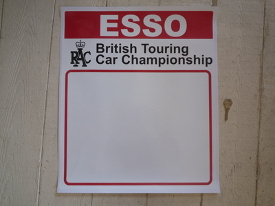 Esso RAC British Touring Car Championship Door Panel Stickers. 17" Pair.
