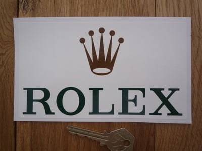 Rolex Sponsors Oblong Sticker. 6".