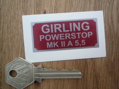 Girling Powerstop MK II A 5,5 Sticker. 2