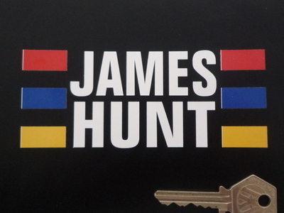 James Hunt Helmet Sticker. 5".