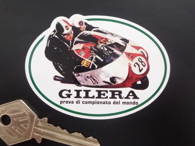 Gilera Racing Duo Shaped Sticker. 3.25