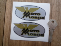 Moto Morini Oval Stickers. 3.5" Pair.