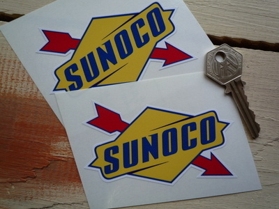 Sunoco Later Style Stickers. 4", 6" or 8" Pairs.