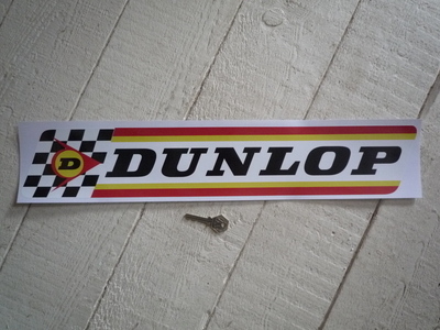 Dunlop Large Check & Stripes Rounded Corners Style Sticker. 19" or 22".