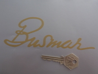 Busmar Sidecars Cut Vinyl Script Sticker. 6".