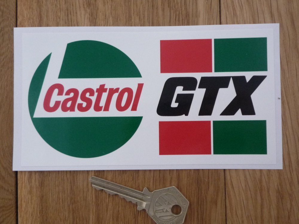 Castrol GTX Oblong Sticker. 6".