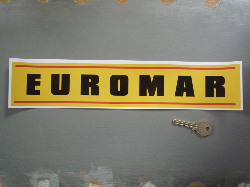 Euromar Yellow Oblong Sticker. 14".
