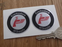 Cromodora Wheels Round Stickers. Red, Black & Foil. 50mm or 60mm Pair.