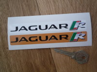 Jaguar Racing Number Plate Dealer Logo Cover Stickers - Oblong Logo Style - 5.5" Pair
