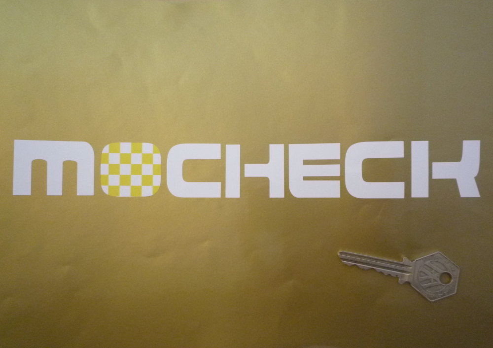 Mocheck Yellow & White Check Style Dealers Stickers. 10
