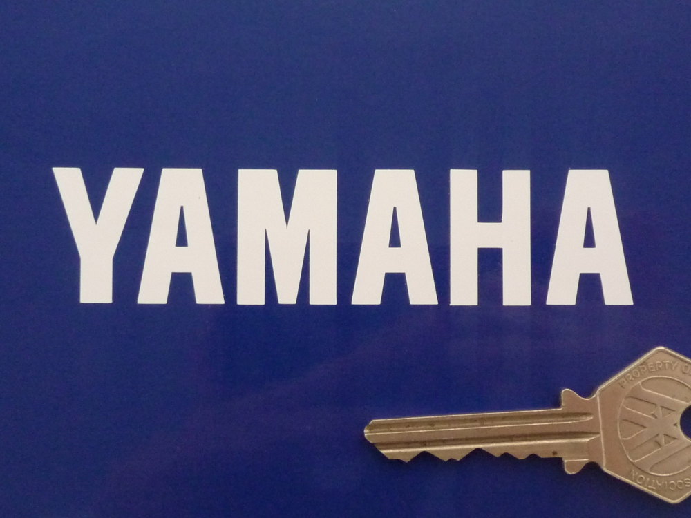 Yamaha Cut Vinyl Text Stickers - Style 1 - 4", 6" or 12" Pair