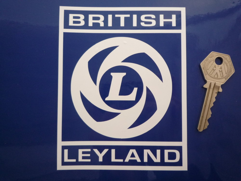 British Leyland Cut Out Square 'L' Logo Sticker. 5".