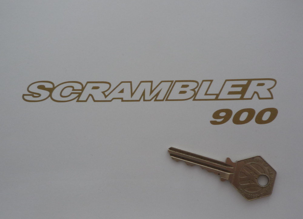 Scrambler 900 Cut Vinyl Style Stickers. 6" Pair.