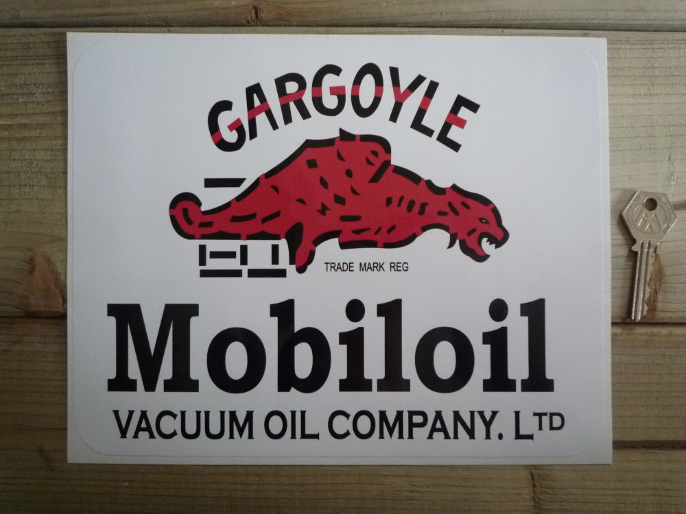 Mobil oil Gargoyle Vacuum Oil Company Ltd Oblong Sticker. 10".