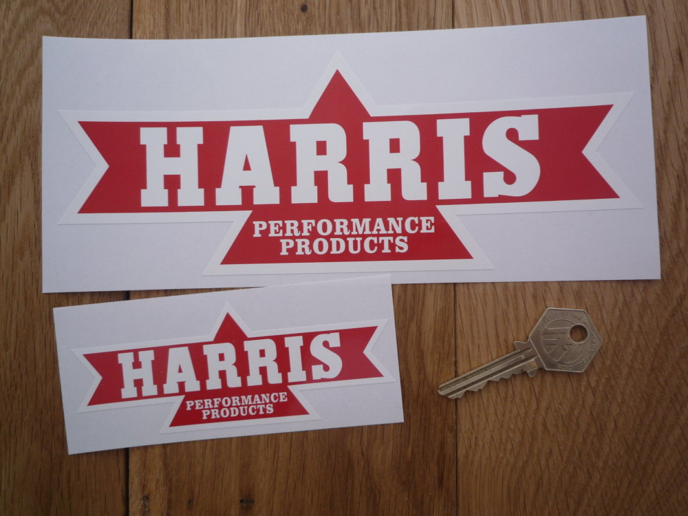 Harris Performance Products Red & White Shaped Sticker. 5
