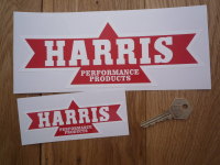 Harris Performance Products Red & White Shaped Sticker. 5" or 9".
