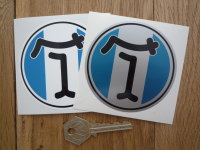 De Tomaso Circular Stickers. 3.25" Pair.