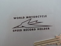Triumph Speed Record Holder Black & Clear Stickers. 2.75