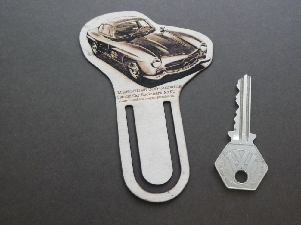 Mercedes 300 Gullwing Wooden Laser Cut & Etched Bookmark. No.65.