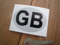 GB Reflective Plain ID Plate Sticker. 3".