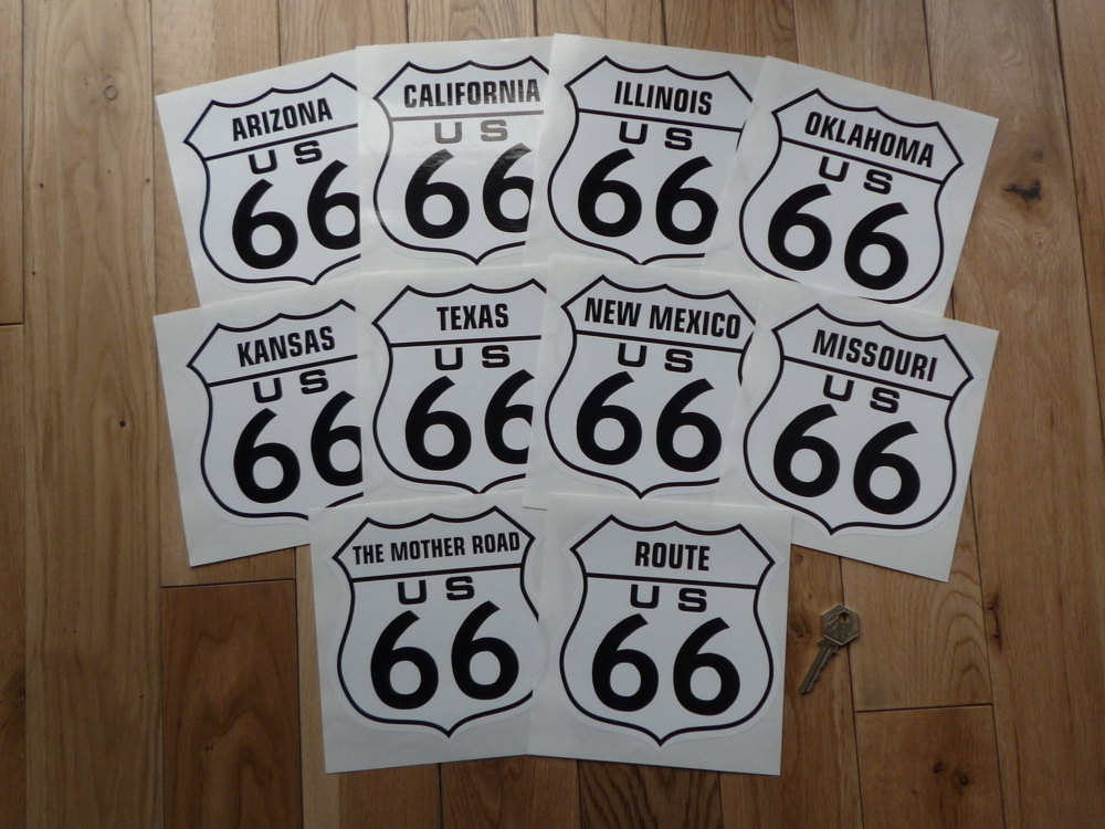 Route 66 Full State Set of 10 Stickers. 6