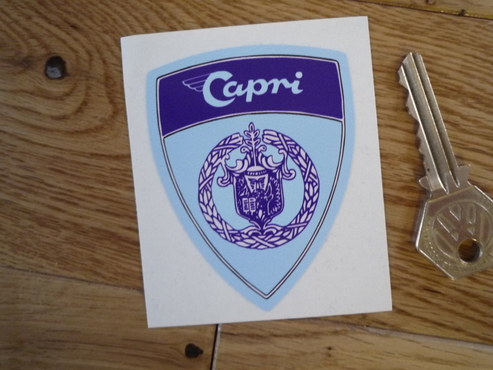 Agrati Garelli Capri Shield Shaped Sticker. 3".