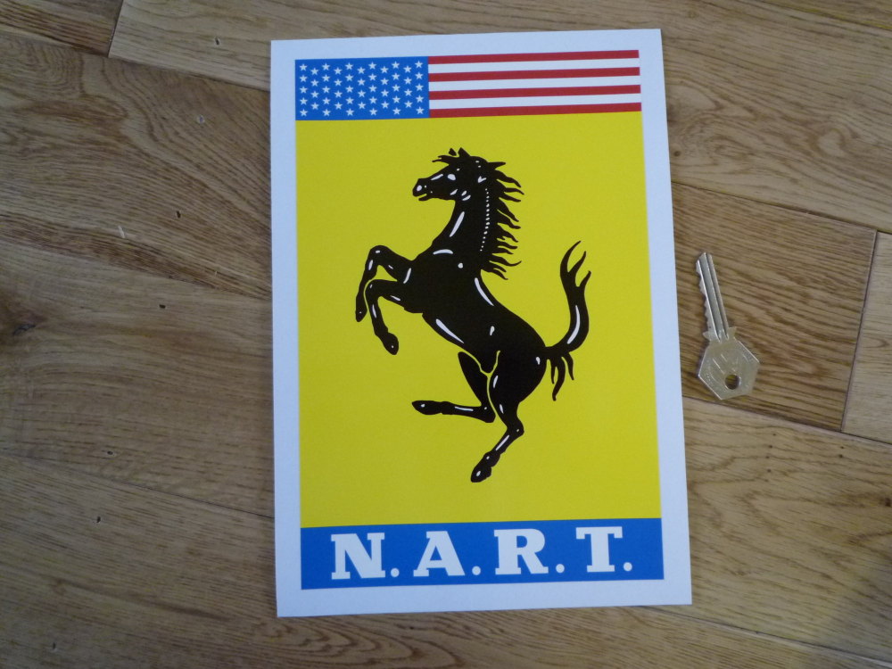 N.A.R.T. Ferrari North American Racing Team Style 2 Sticker. 9".