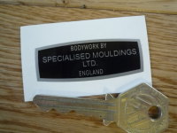 Specialised Mouldings Ltd Sticker. Black & Silver or Blue & Silver. 2