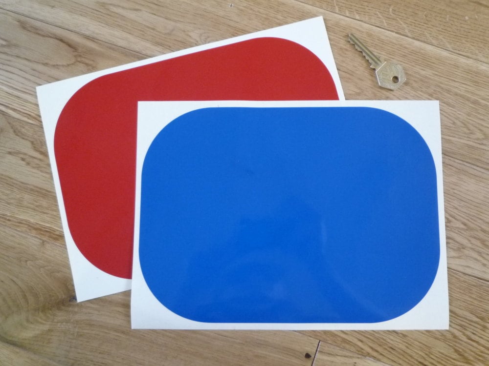 Racing Roundel Plain. Rounded Oblong. Various Colours - 8" or 10"