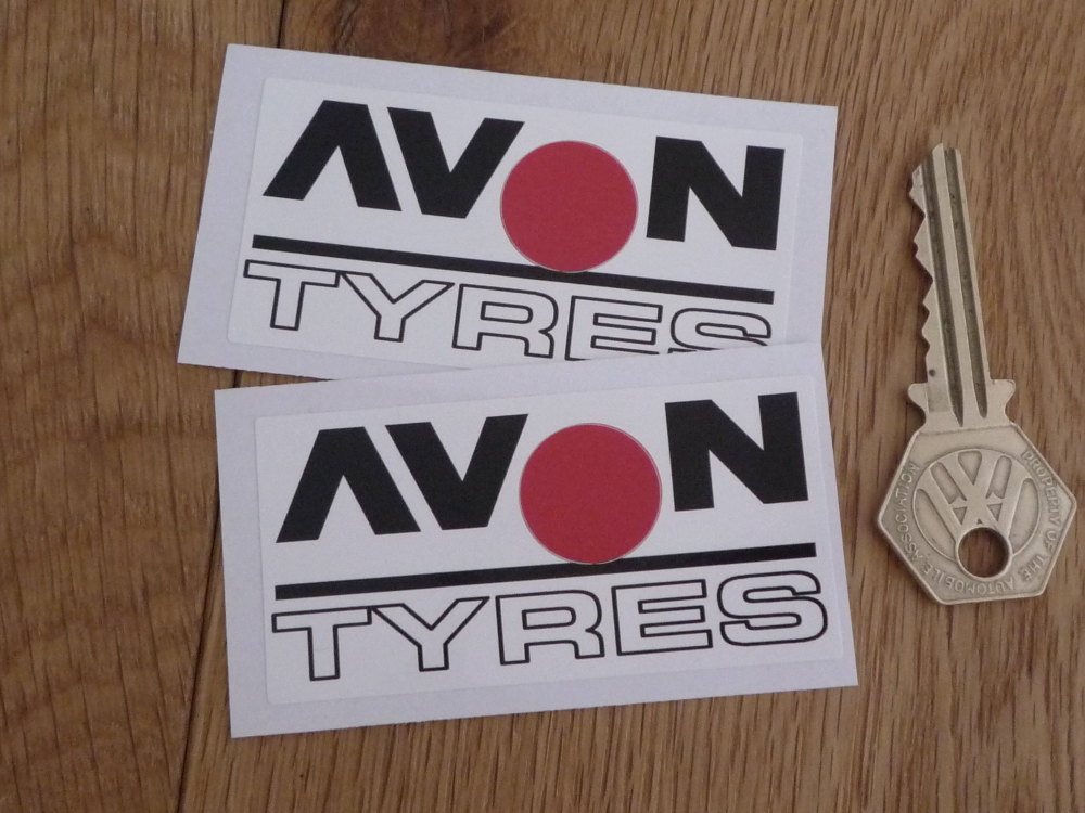 Avon Tyres Outline Style Spot Stickers. 3