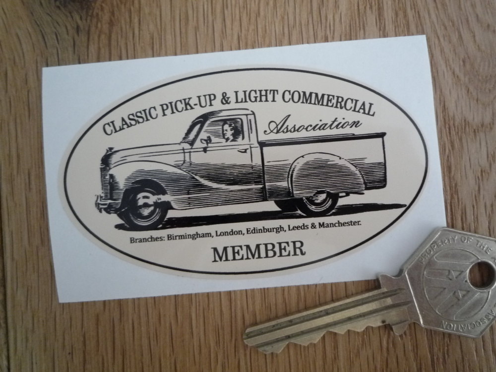 Classic Pick-Up & Light Commercial Association Member Sticker. 3.5".