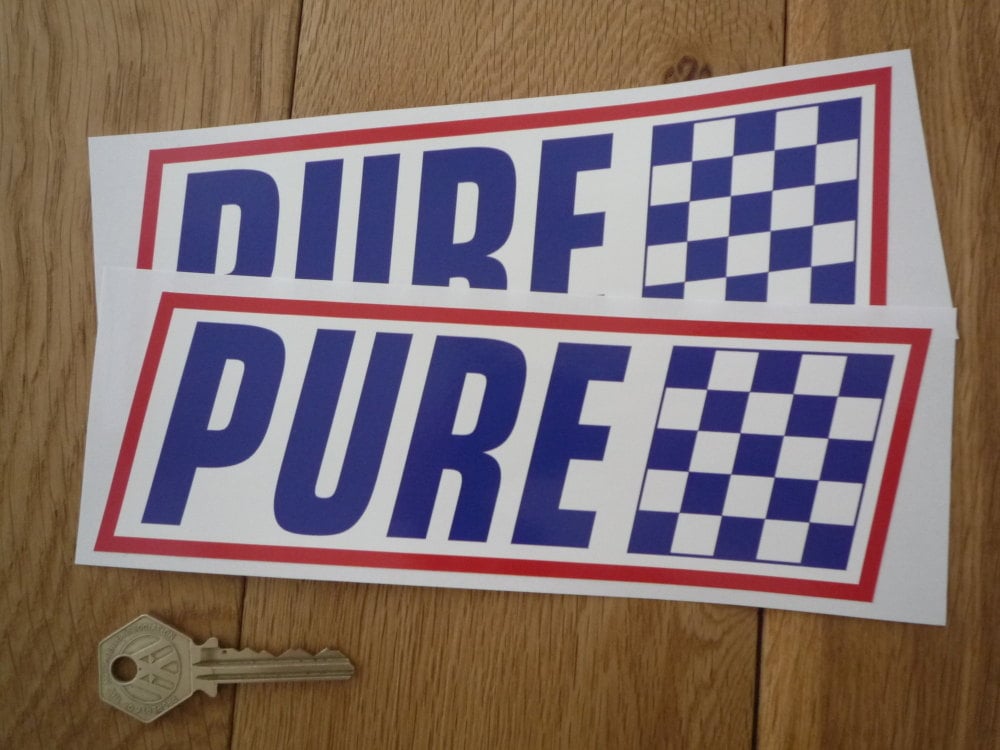 Pure Red, Blue & White Slanted Oblong Stickers. 8