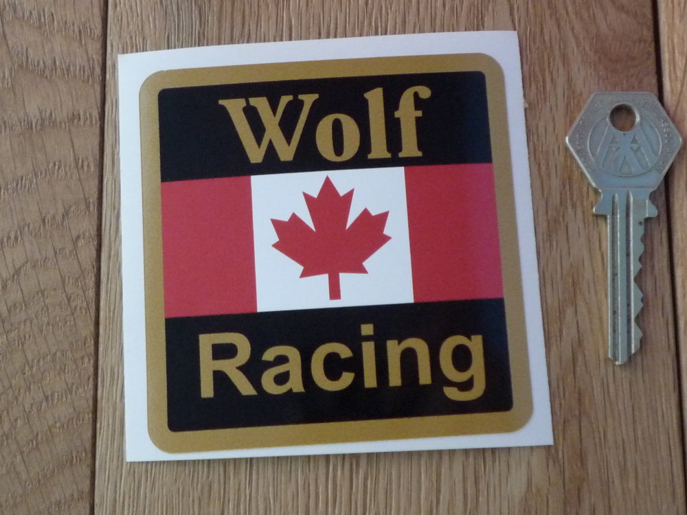 Wolf Racing Maple Leaf Sticker. 3.25
