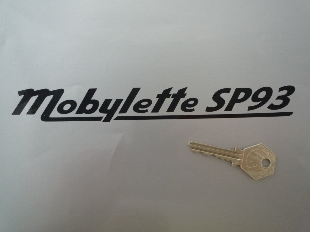 Mobylette SP93 Cut Text Moped Sticker. 8".