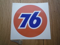 Union 76 Circular '76' Orange Sticker. 8