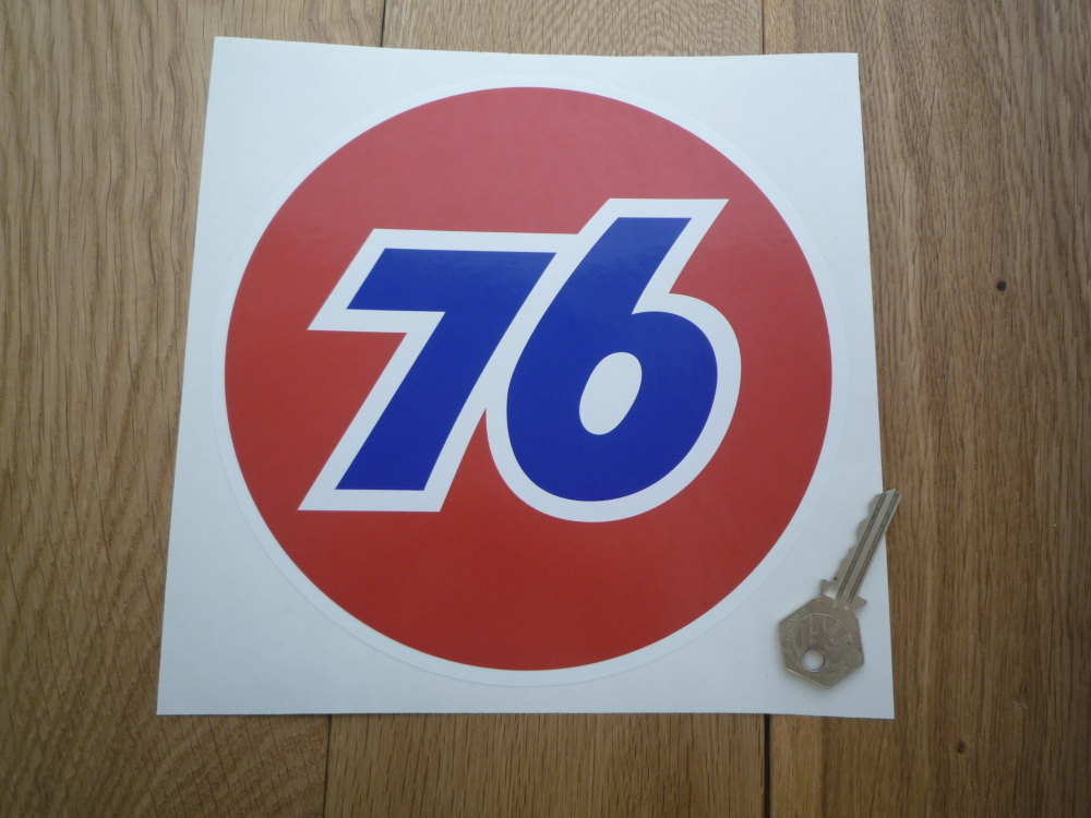 Union 76 Circular '76' Red Sticker. 8