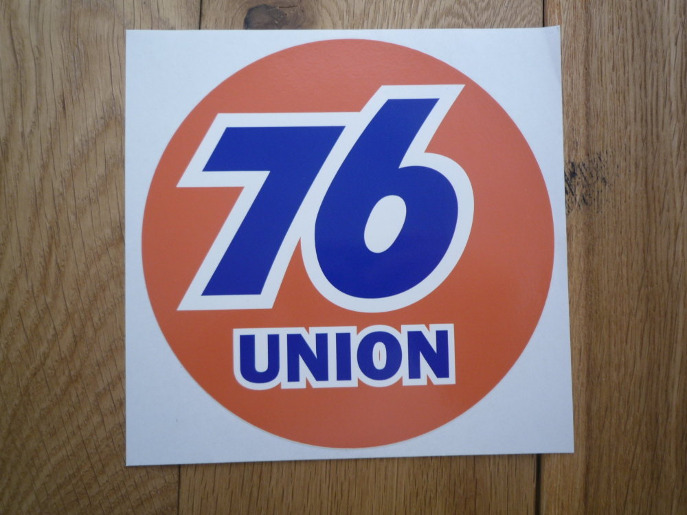 Union 76 Circular 'Union' Orange Sticker. 9