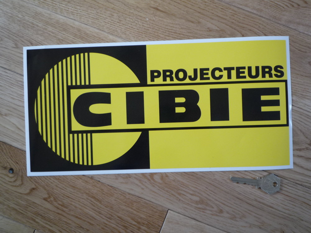 Cibie Projecteurs Yellow & Black Large Sticker. 13